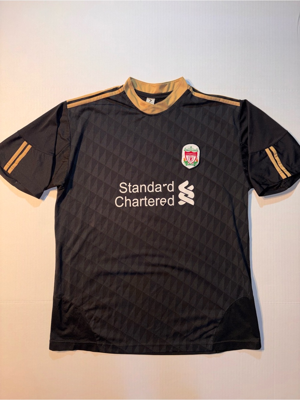 FC Liverpool 2010/2011 League Europe Soccer Football Black Jersey Shirt Sz XL